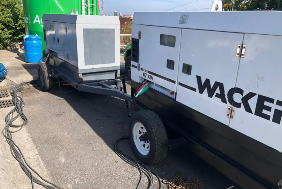 Generador el&eacute;ctrico disponible para renta en Costa Rica